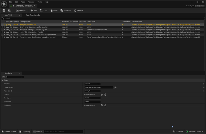 Dialogue Edition in a DataTable